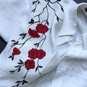 نقاشی روی لباس و پارچه 2 نقاشی سفارشی روی شومیز توسط گروه هنری شوپه